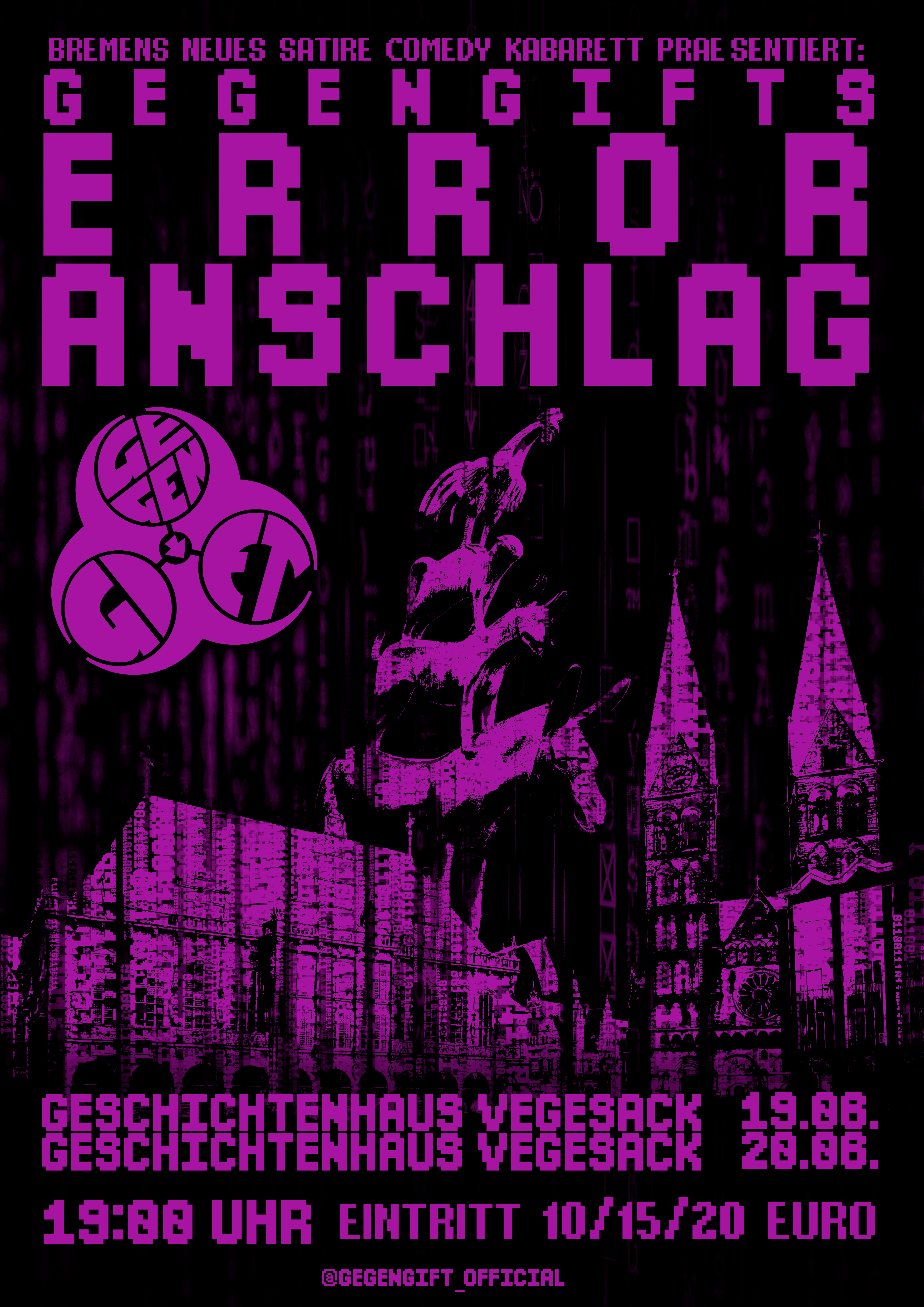 Veranstaltungsplakat Gegengift Erroranschlag