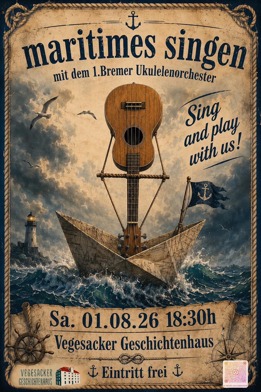 Maritimes Singen mit dem 1. Bremer Ukulelenorchester